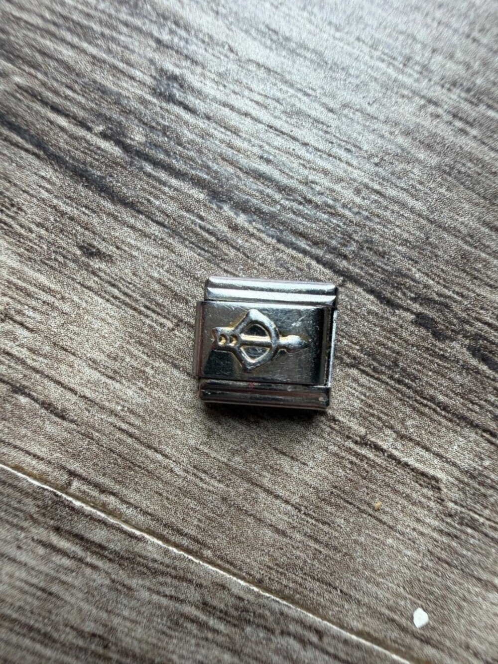 Fascini Da Venezia Stainless Steel Charm With Engraved Design For Bracelet Or Ne
